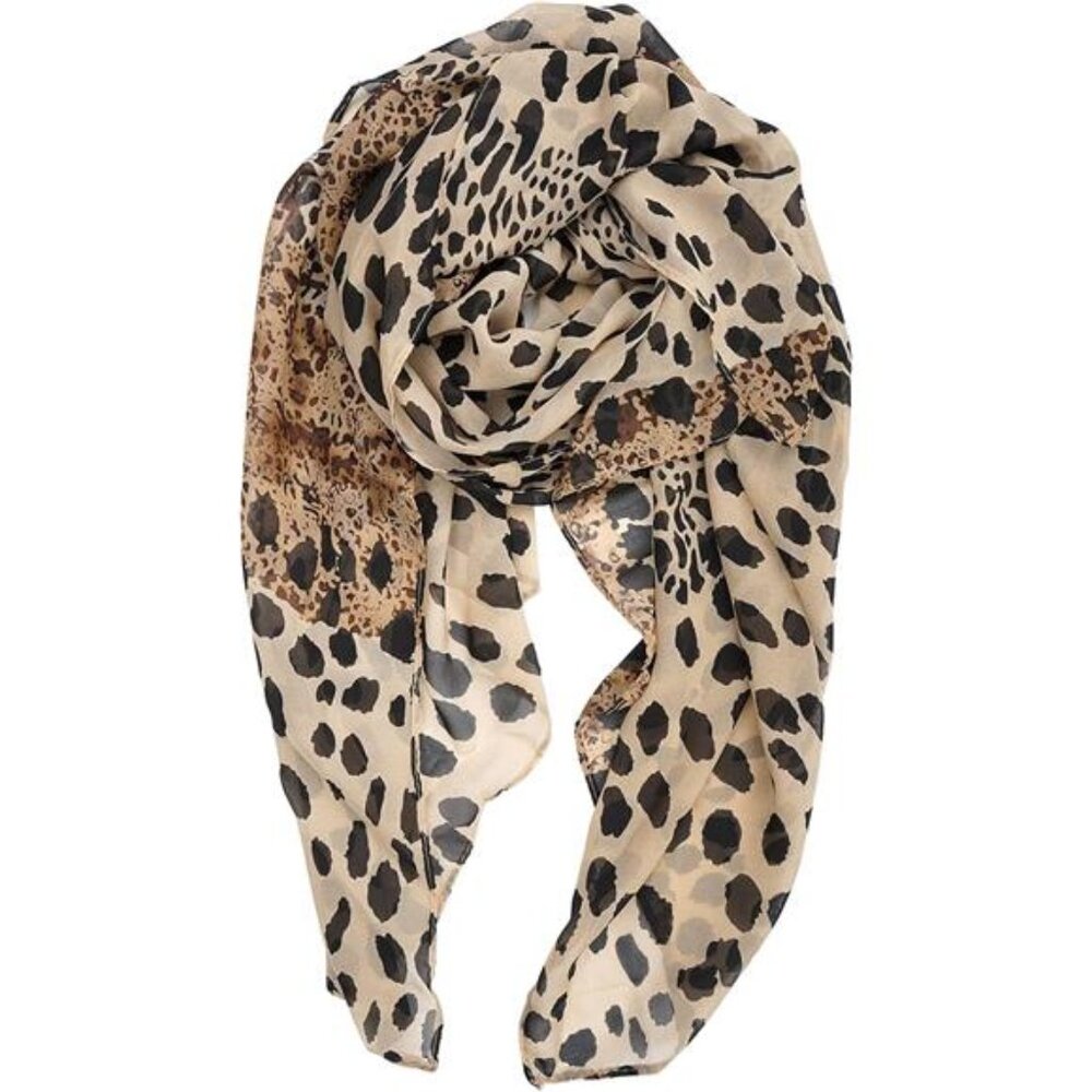 Women Shawl Scarf Lightweight Floral Print Solid Color Oversized Spring Summer